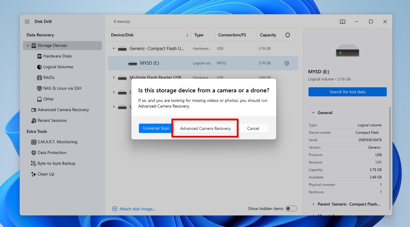 Disk Drill Choose Recovery Mode