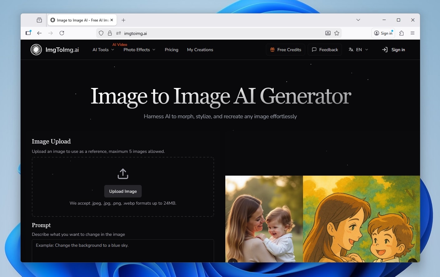 Img2ImgAI Upload Image