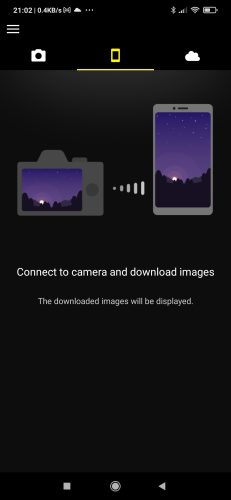 Nikon's SnapBridge on Xiaomi smartphone