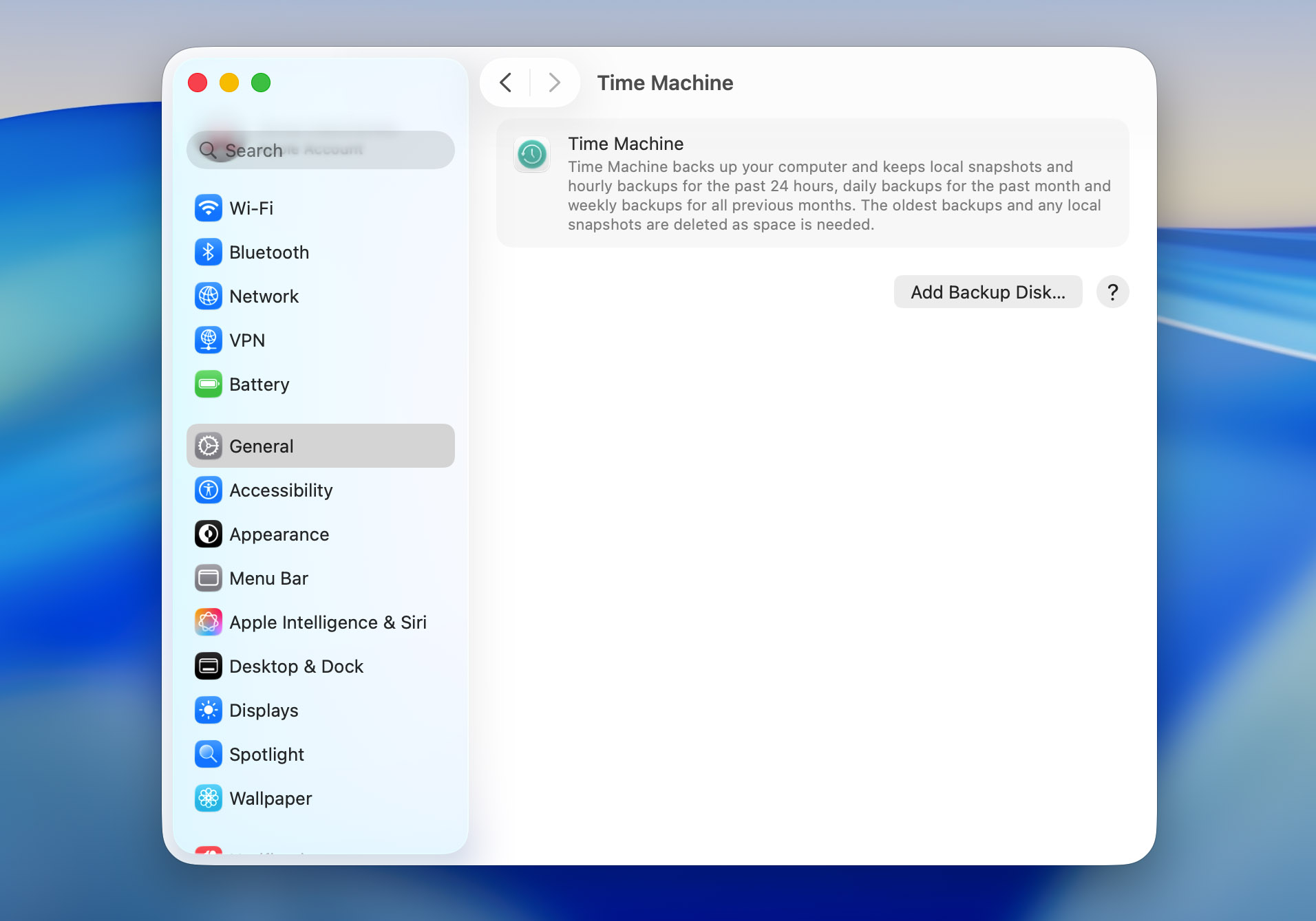 add backup disk in time machine