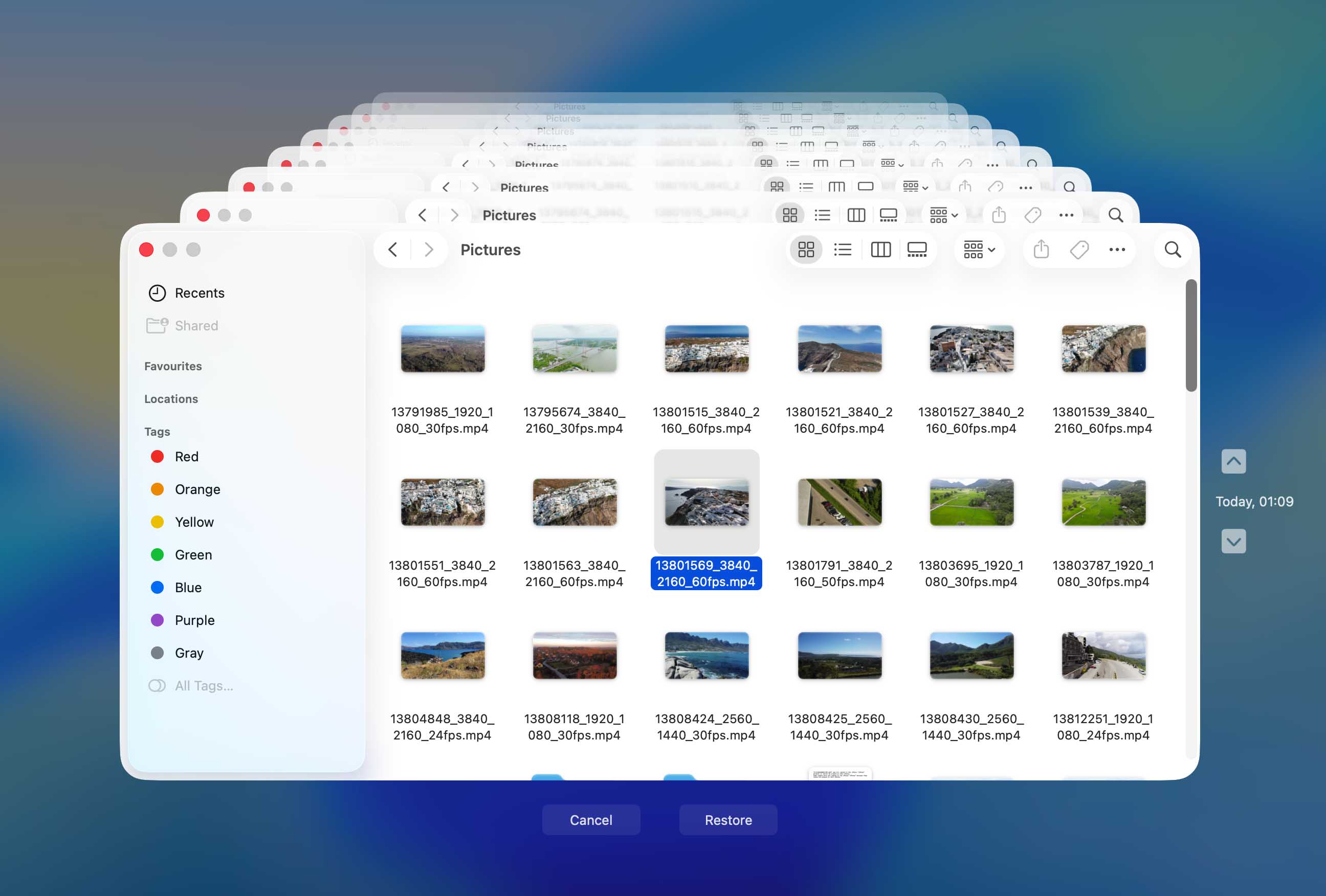 restore single file from time machine