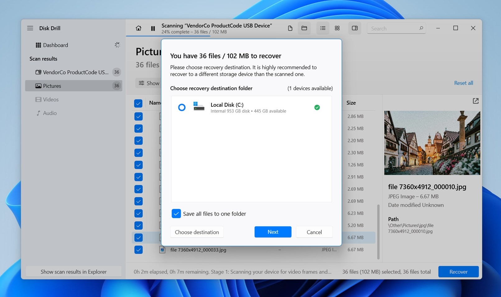 Select where to place the photos