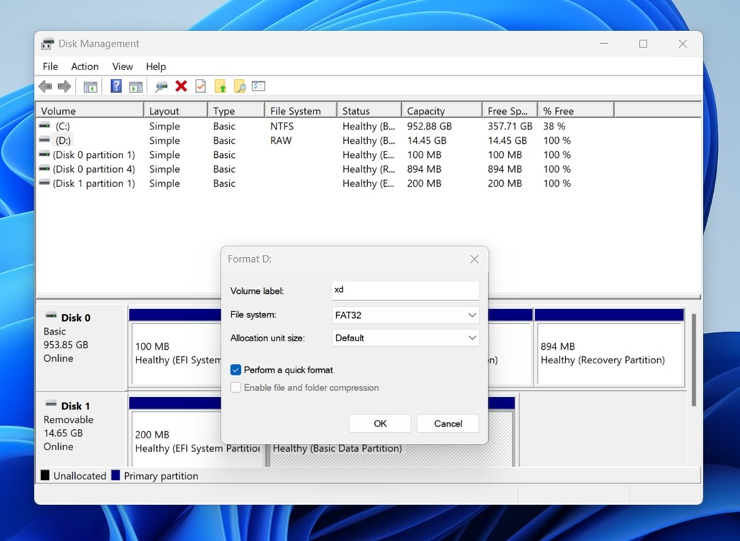 Choose the file system