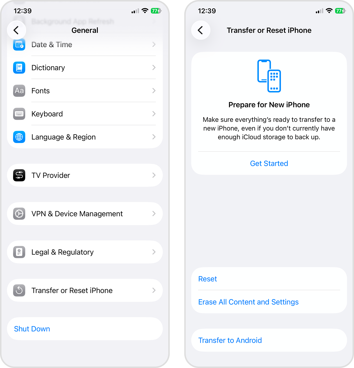 Performing a Factory Reset on an iPhone