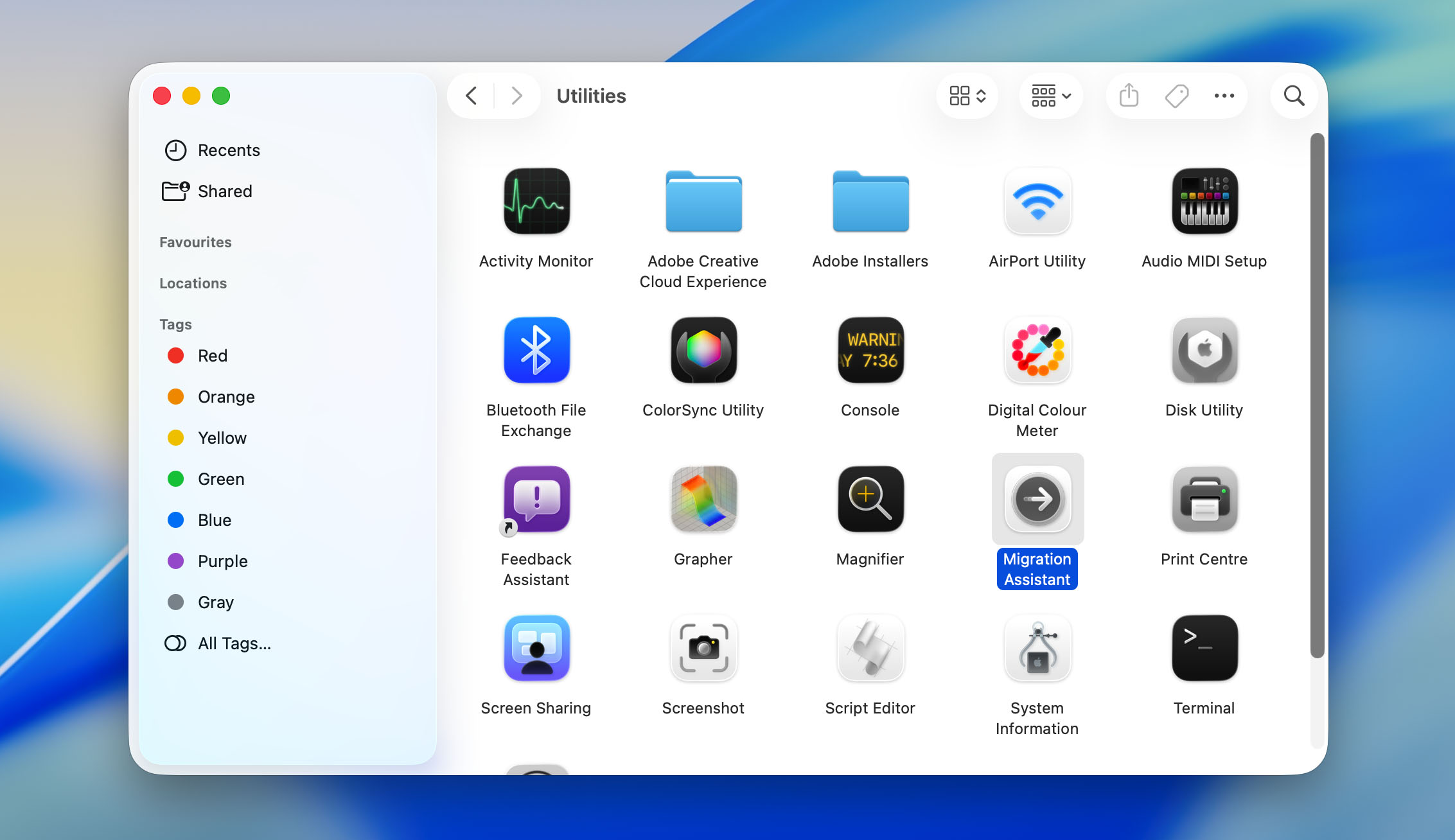 launch migration assistant