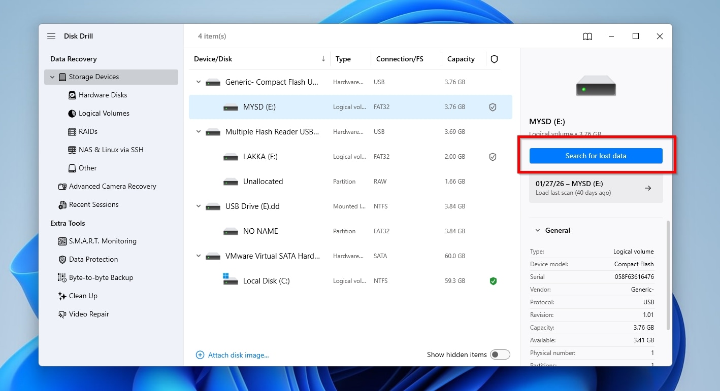 Disk Drill Search For Lost Data
