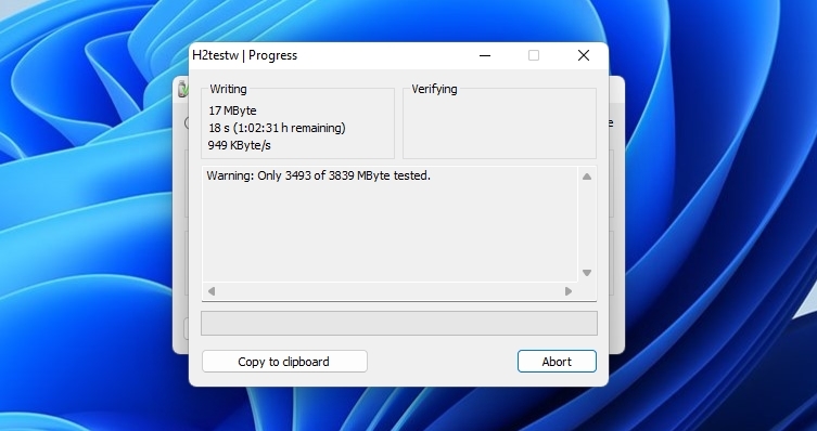 H2TestW Testing Progress