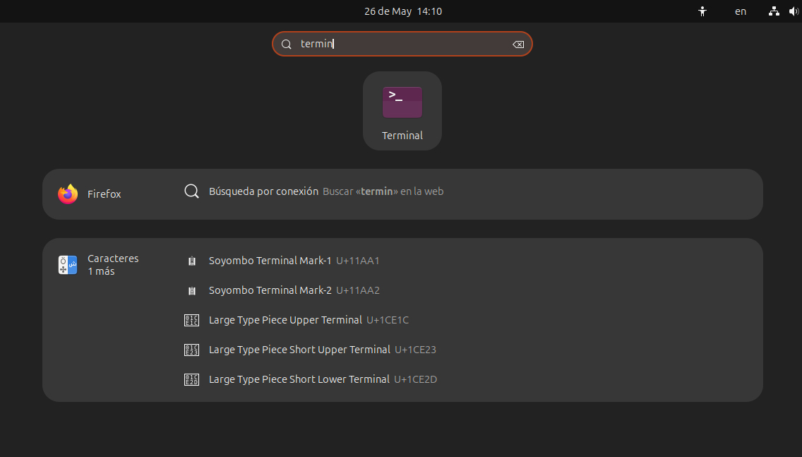 iniciar terminal en Ubuntu