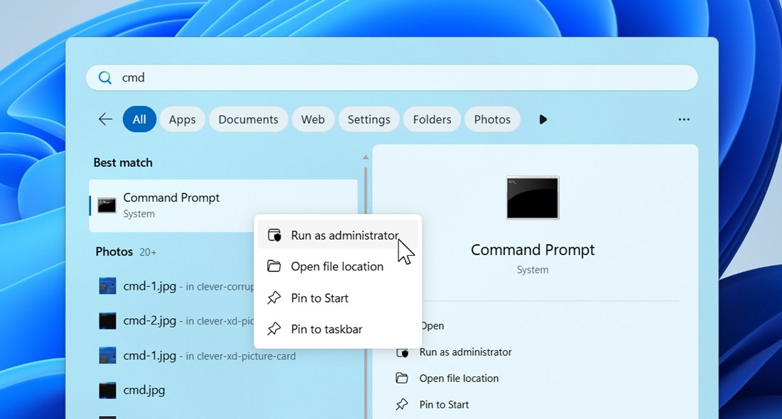 Open Command Prompt