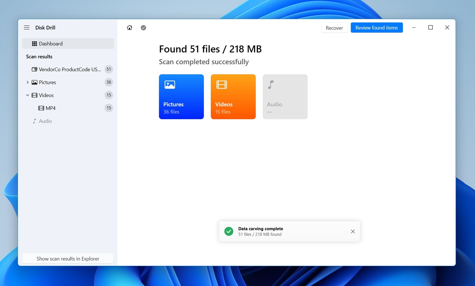 Click Videos to filter the results