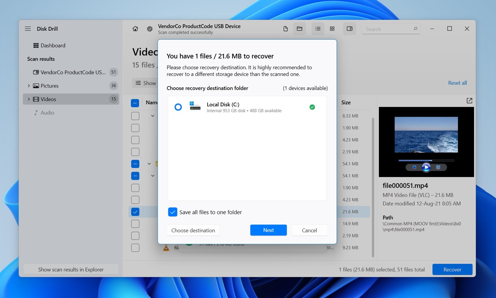 Choose a folder