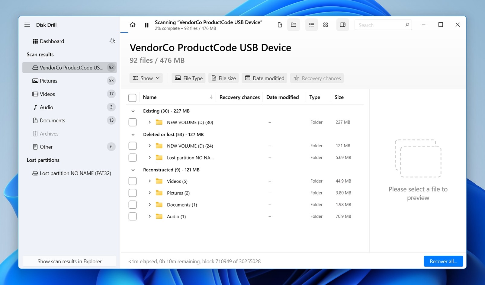 Categories of files
