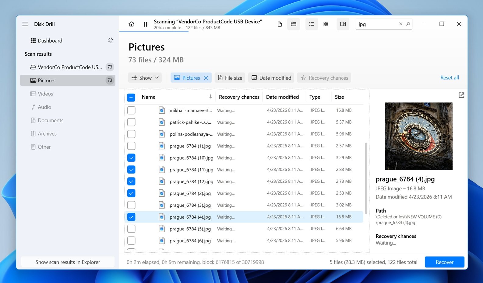 Preview the files
