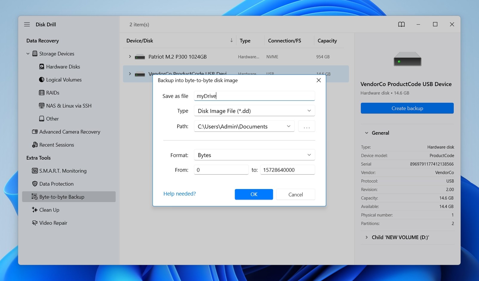 Choose where to save the file