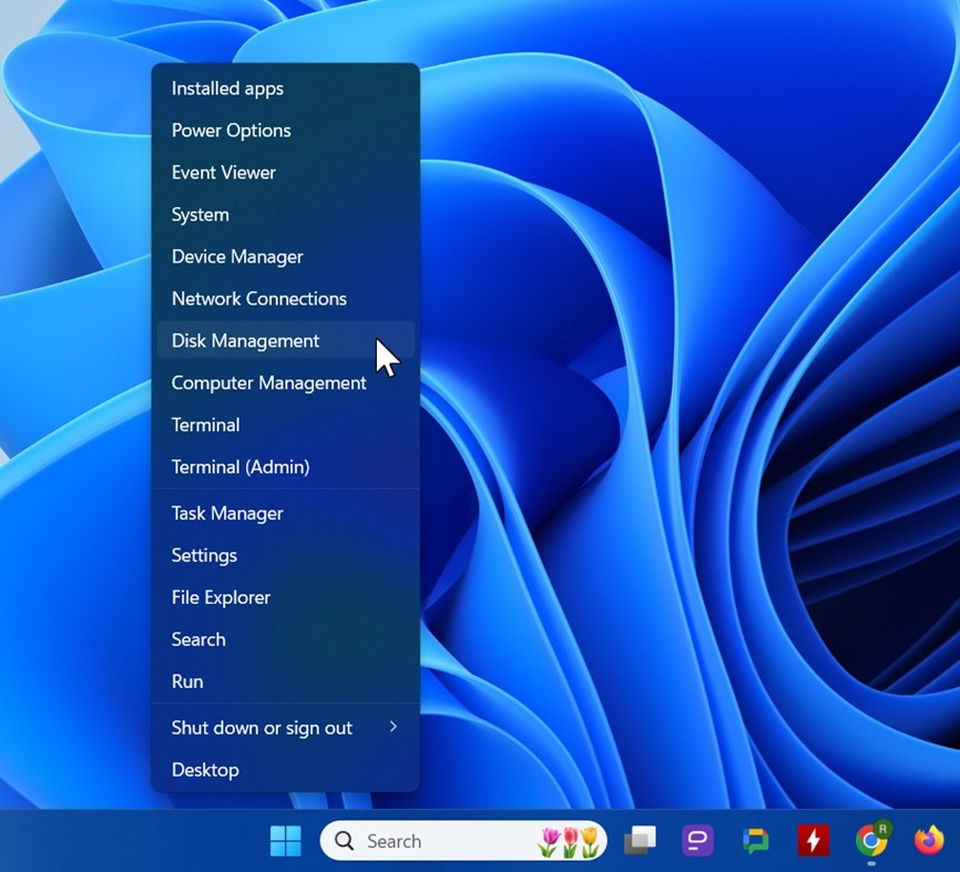 Select Disk Management