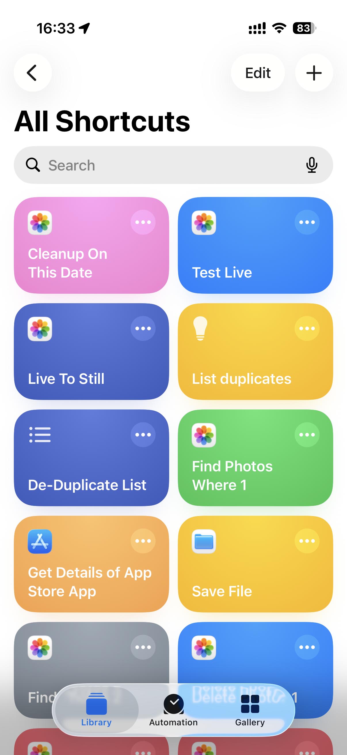 Create a new shortcut in the Shortcuts app.
