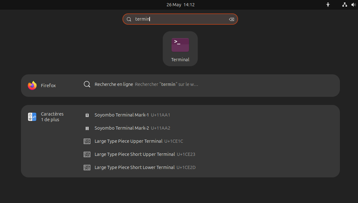 Lancer un terminal sous Ubuntu