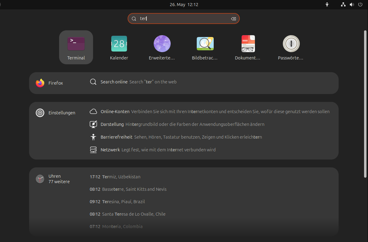 terminal in ubuntu offnen