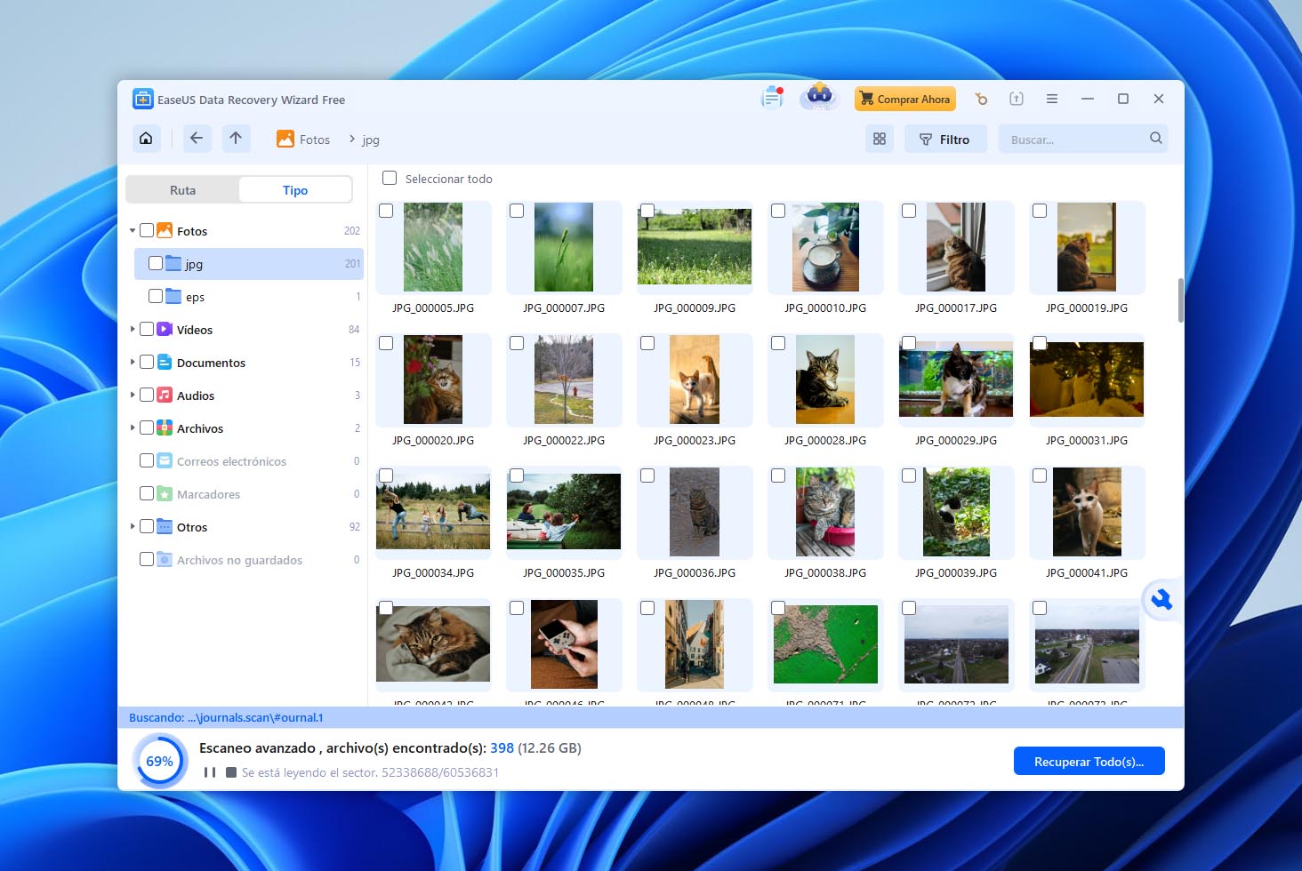 Asistente de recuperación de datos gratuito Easeus para Windows