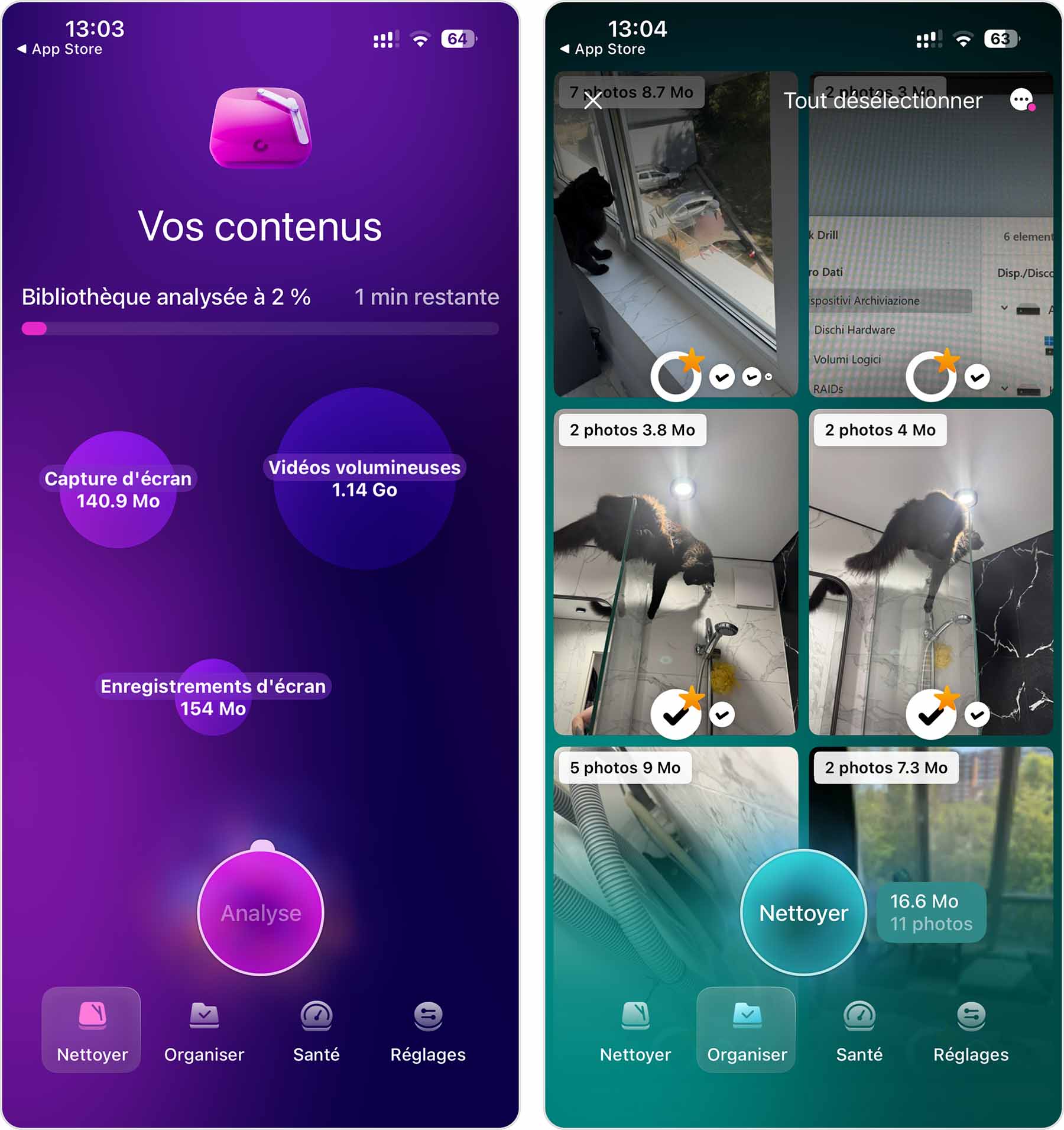 Captures d’écran de l’app CleanMy®Phone : Storage Cleaner.