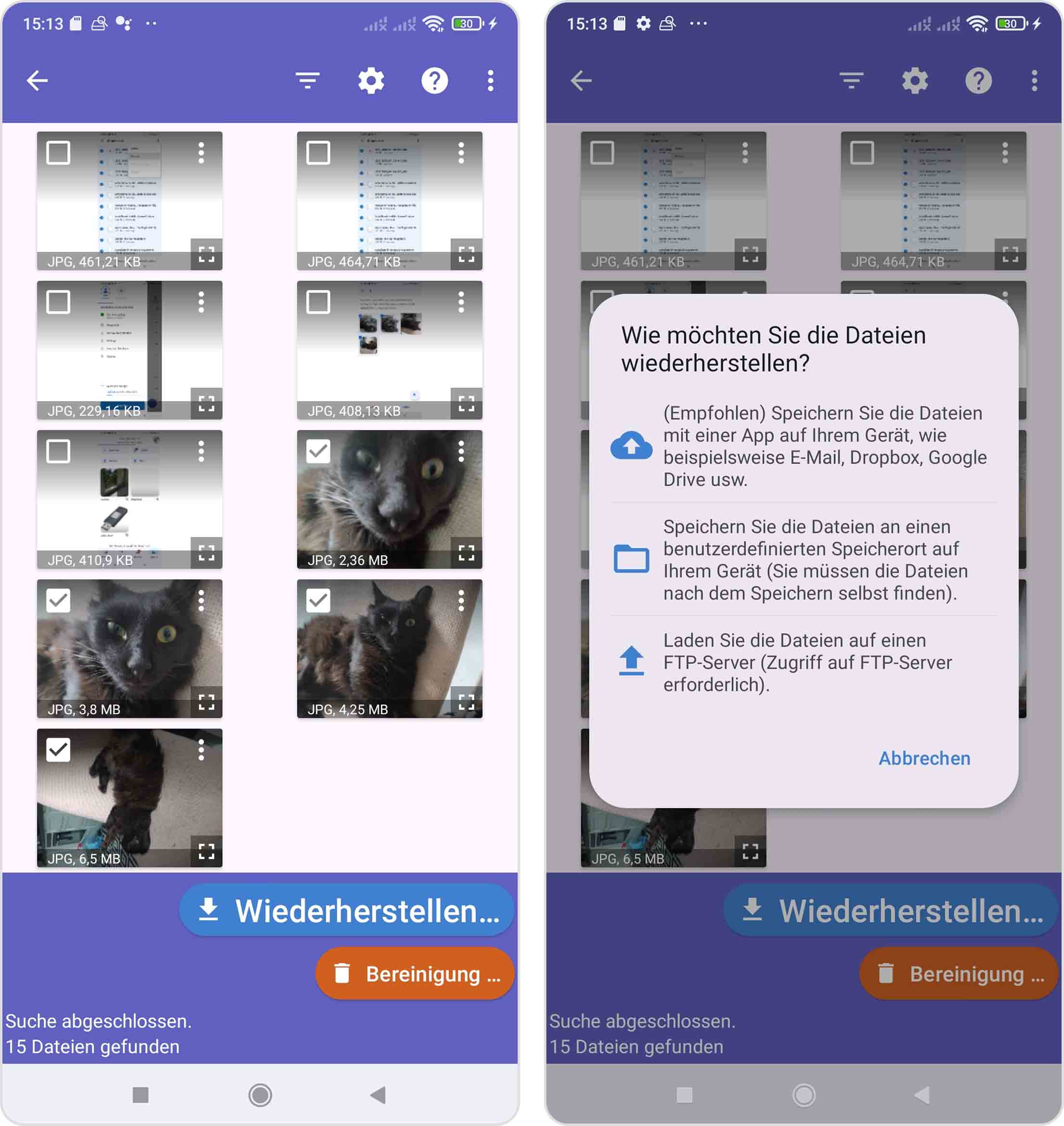 Gelöschte Bilder auf dem Android-Telefon wiederherstellen