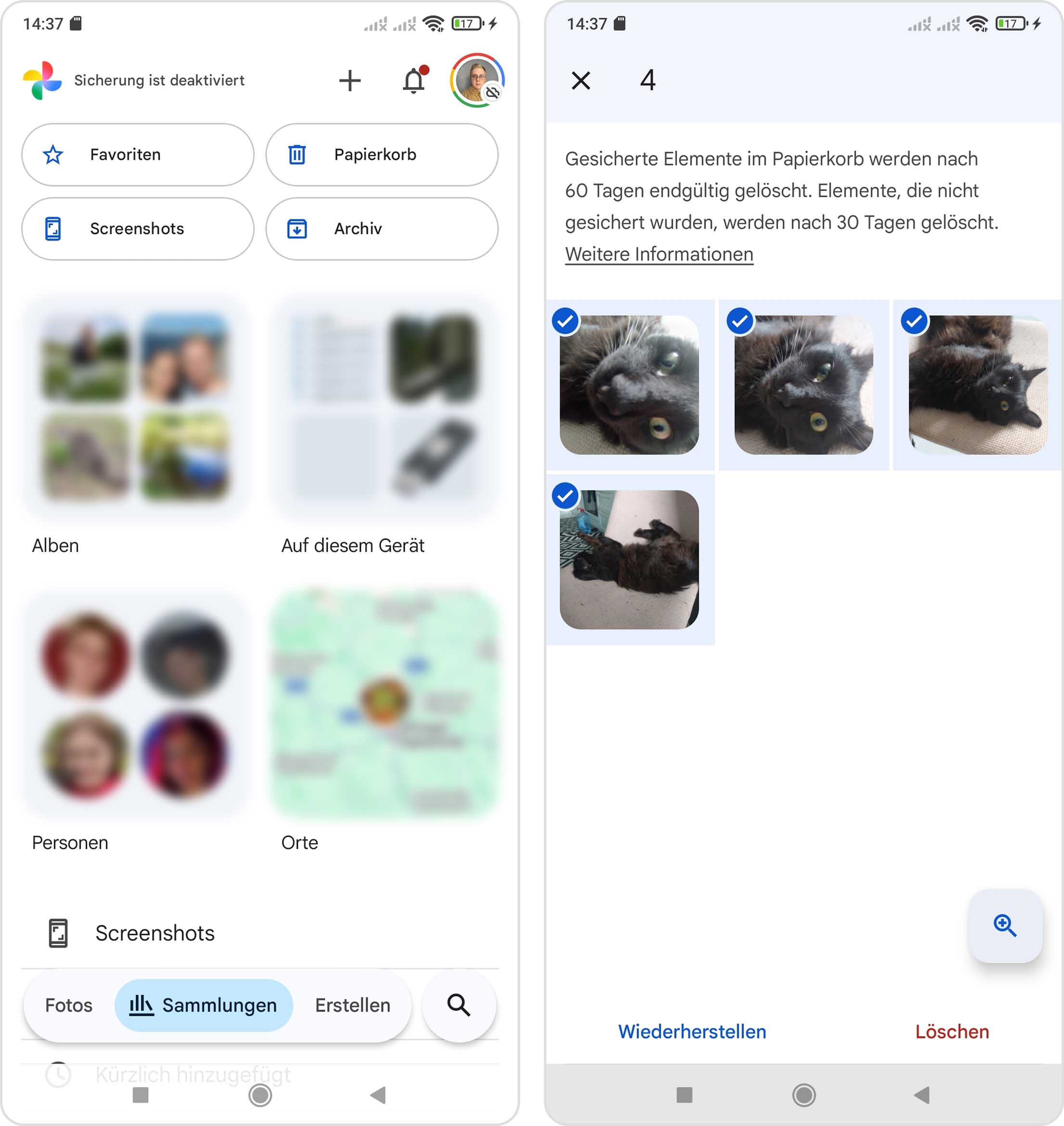 Gelöschte Fotos wiederherstellen