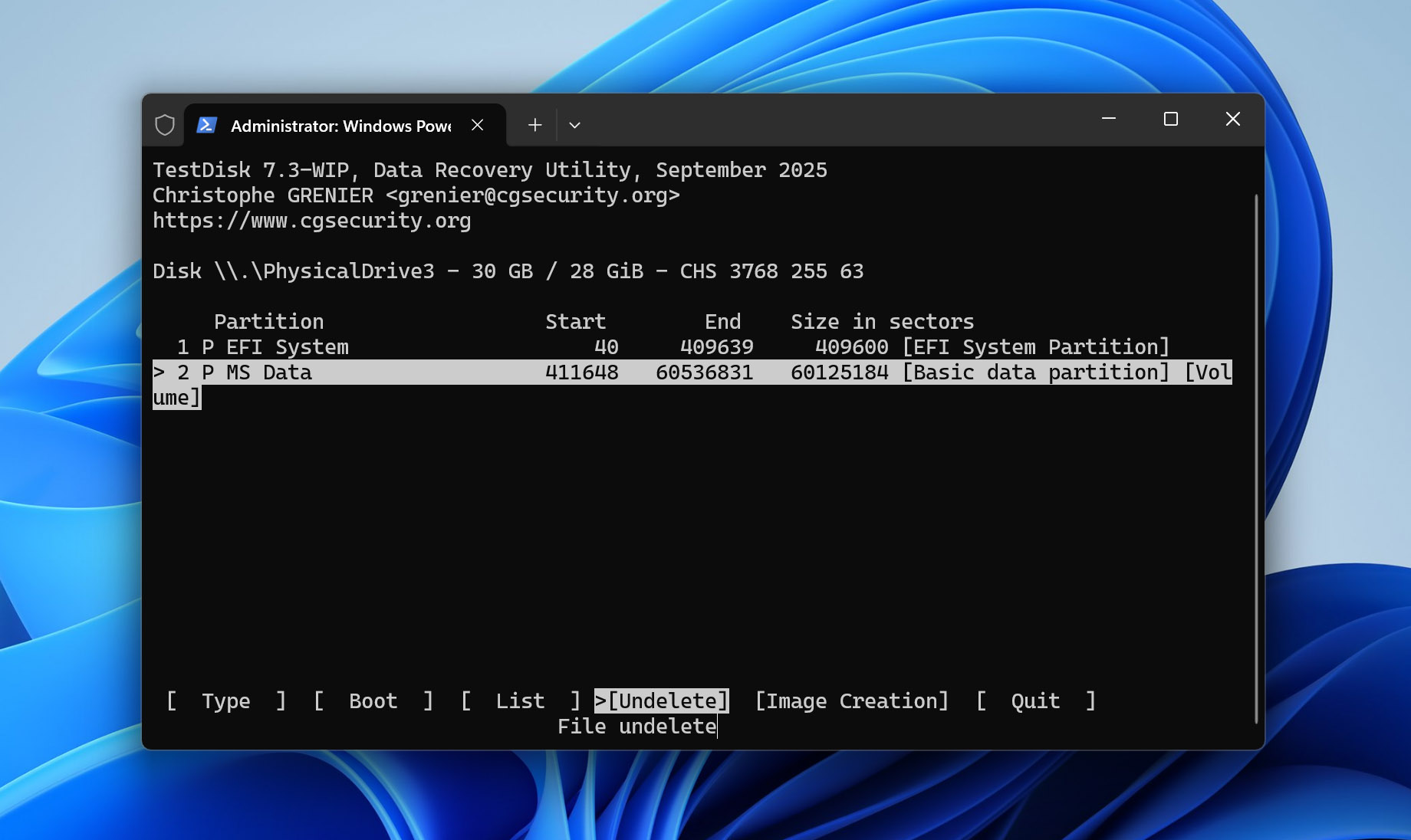 Testdisk, software gratuito de recuperación de particiones para Windows