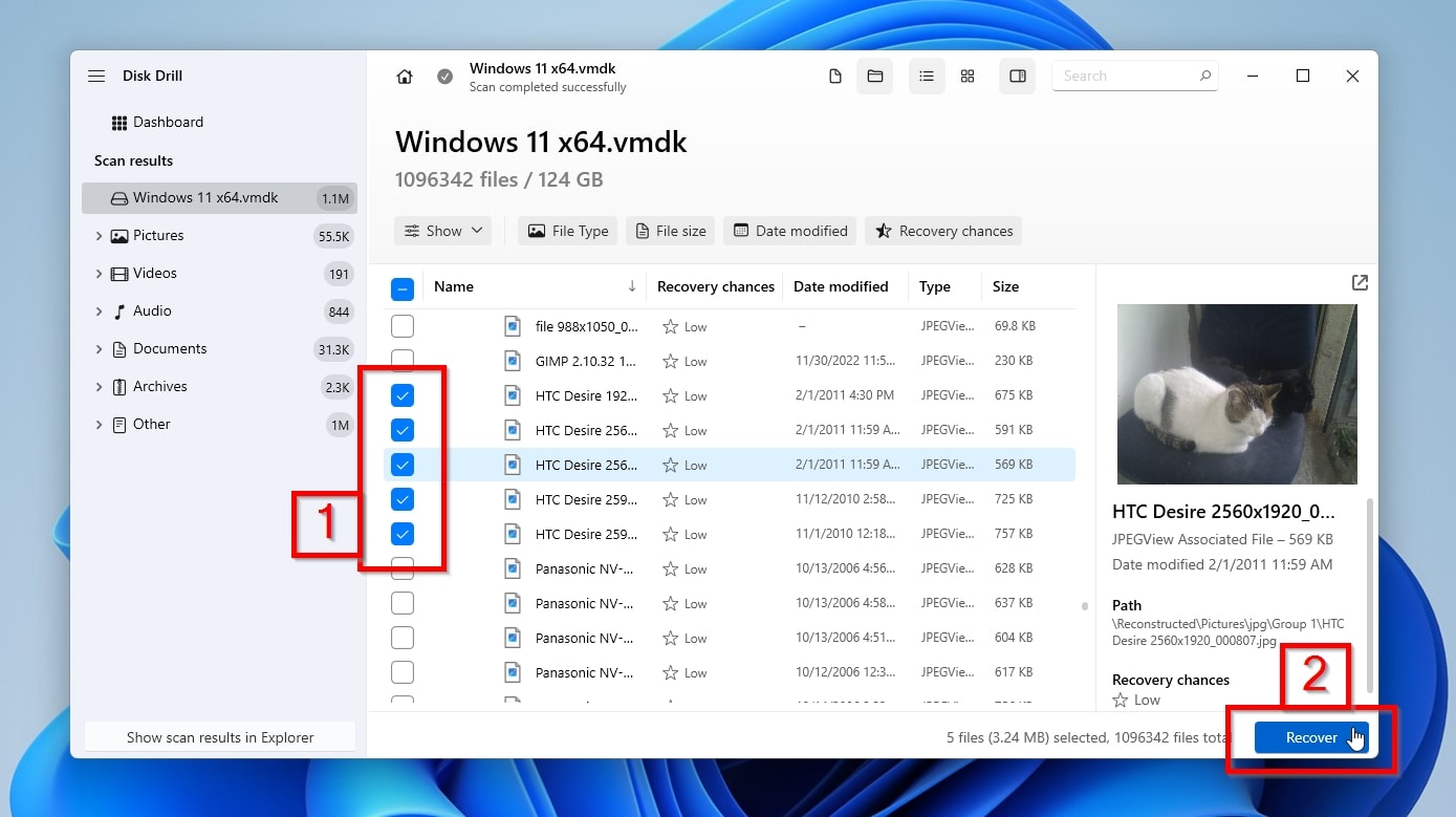 Disk Drill Mark Files For Recovery and Recover Button