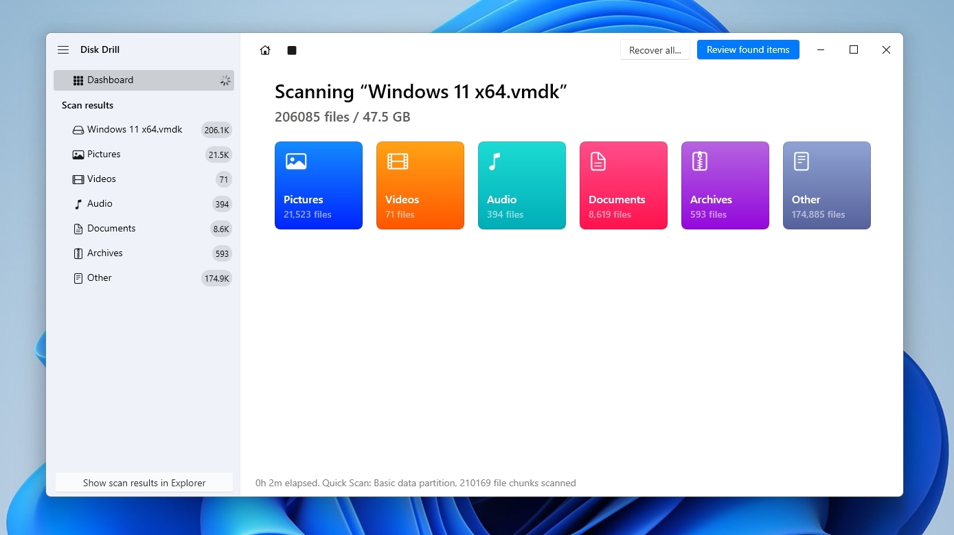 Disk Drill Scanning Attached Image