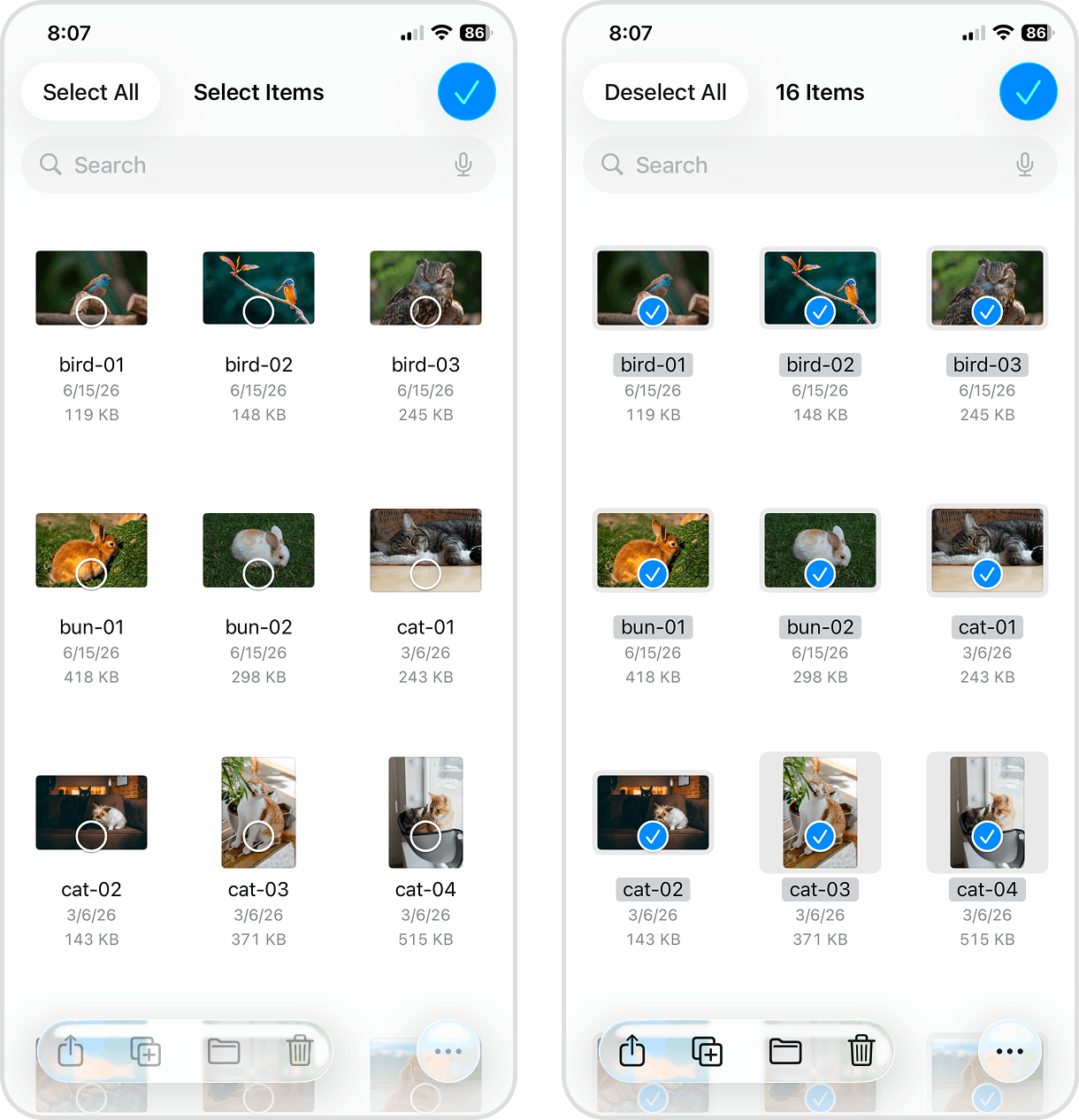 Deleting downloaded photos in the Files app