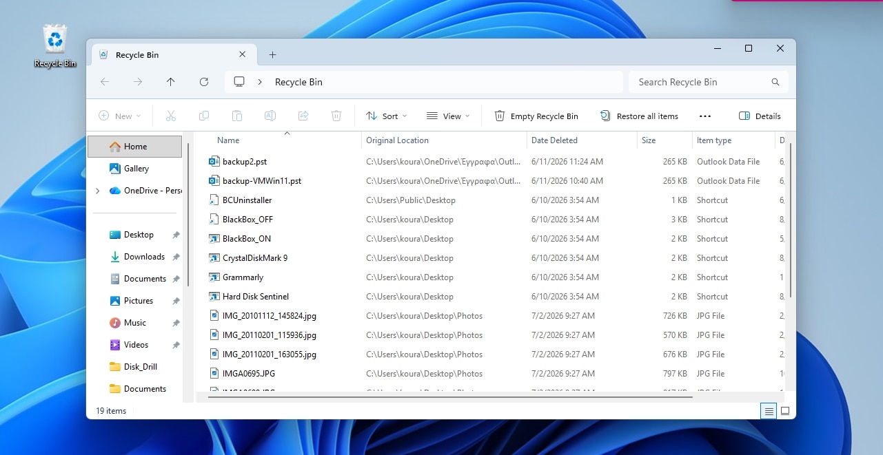 Guest OS Recycle Bin