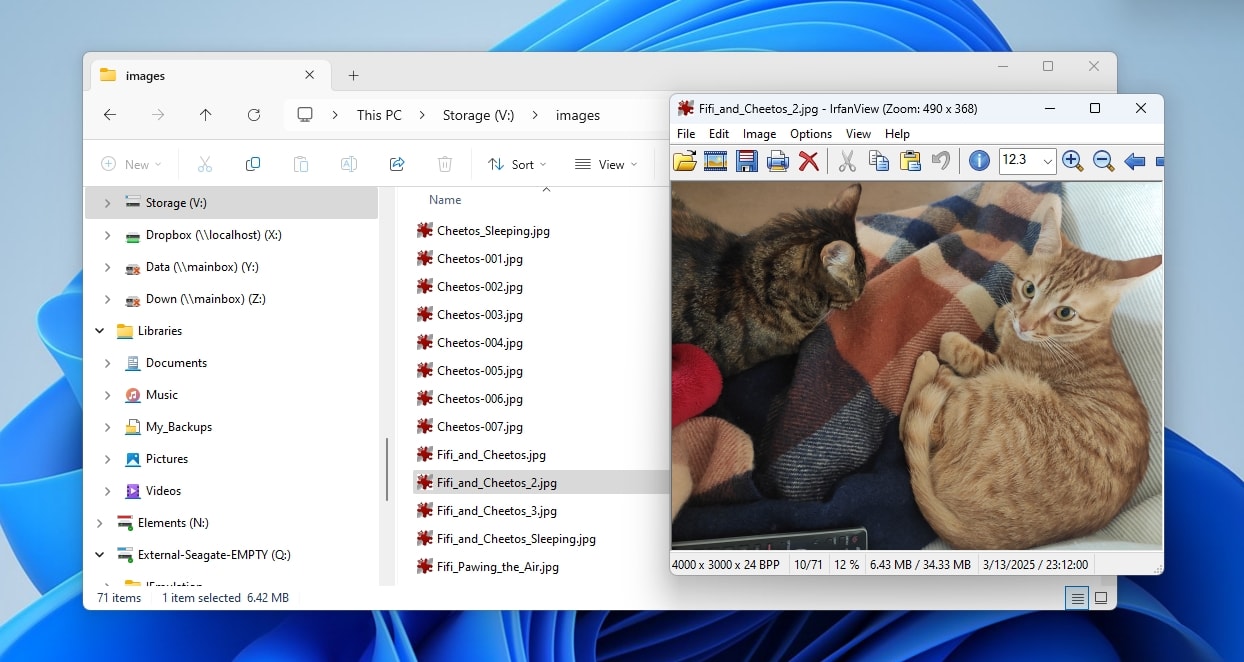 Windows Explorer and IrfanView Accessing VHD Image Contents