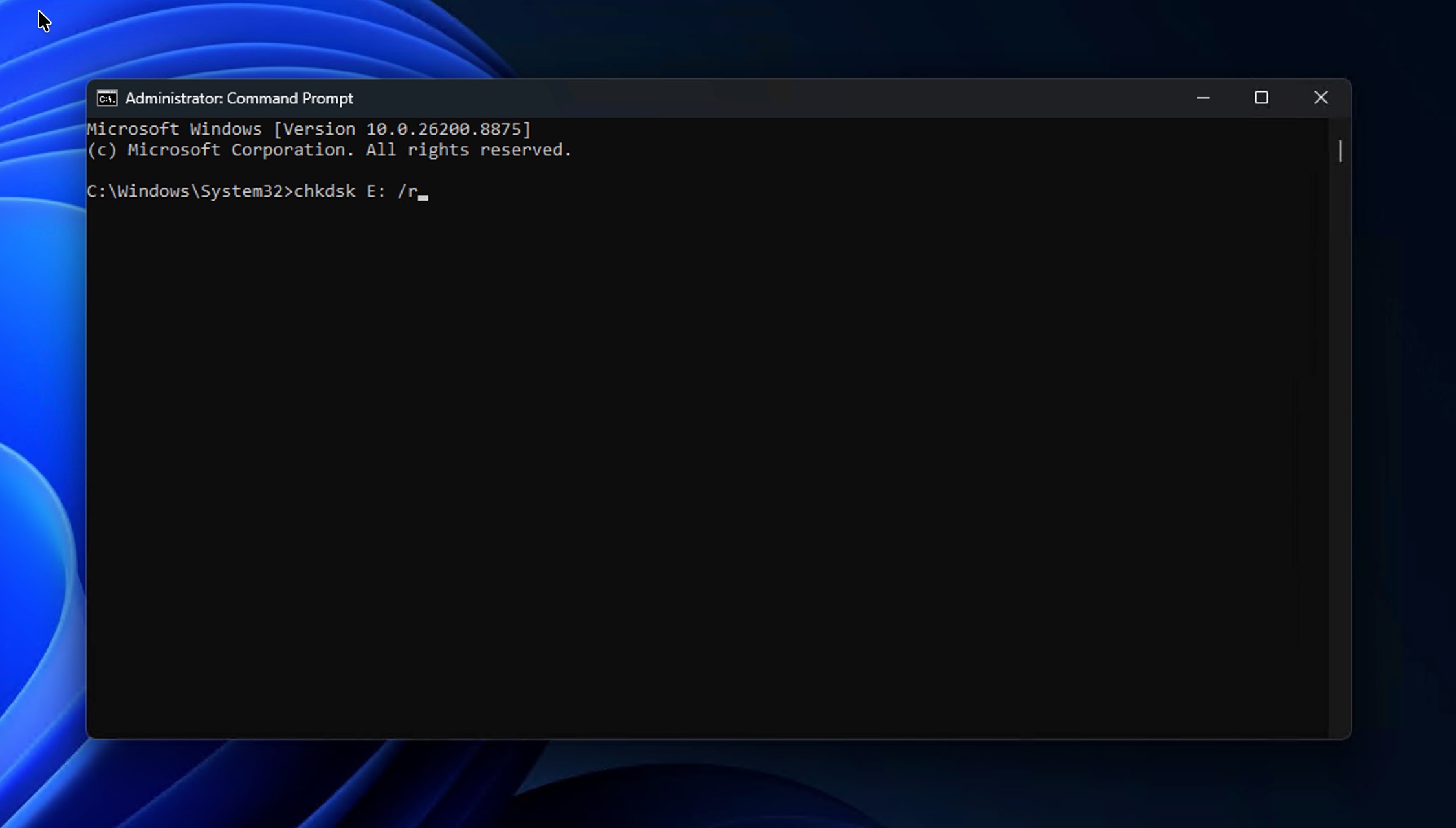 chkdsk r