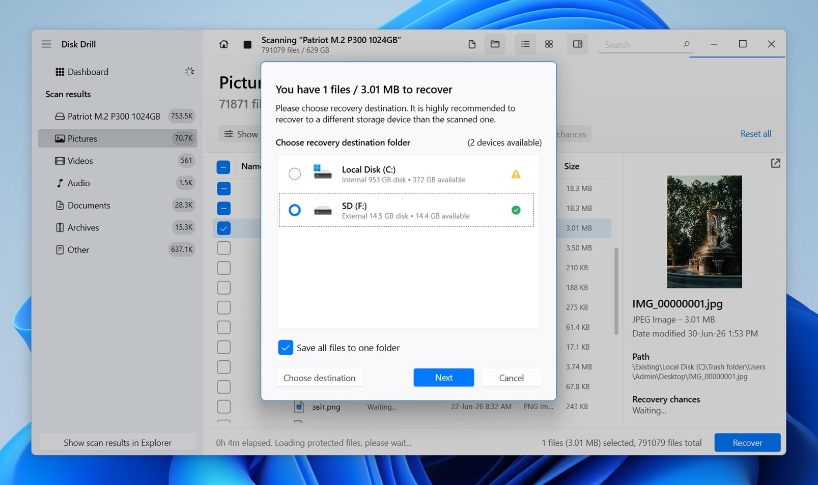 how to recover deleted files from recycle bin after empty with Disk Drill