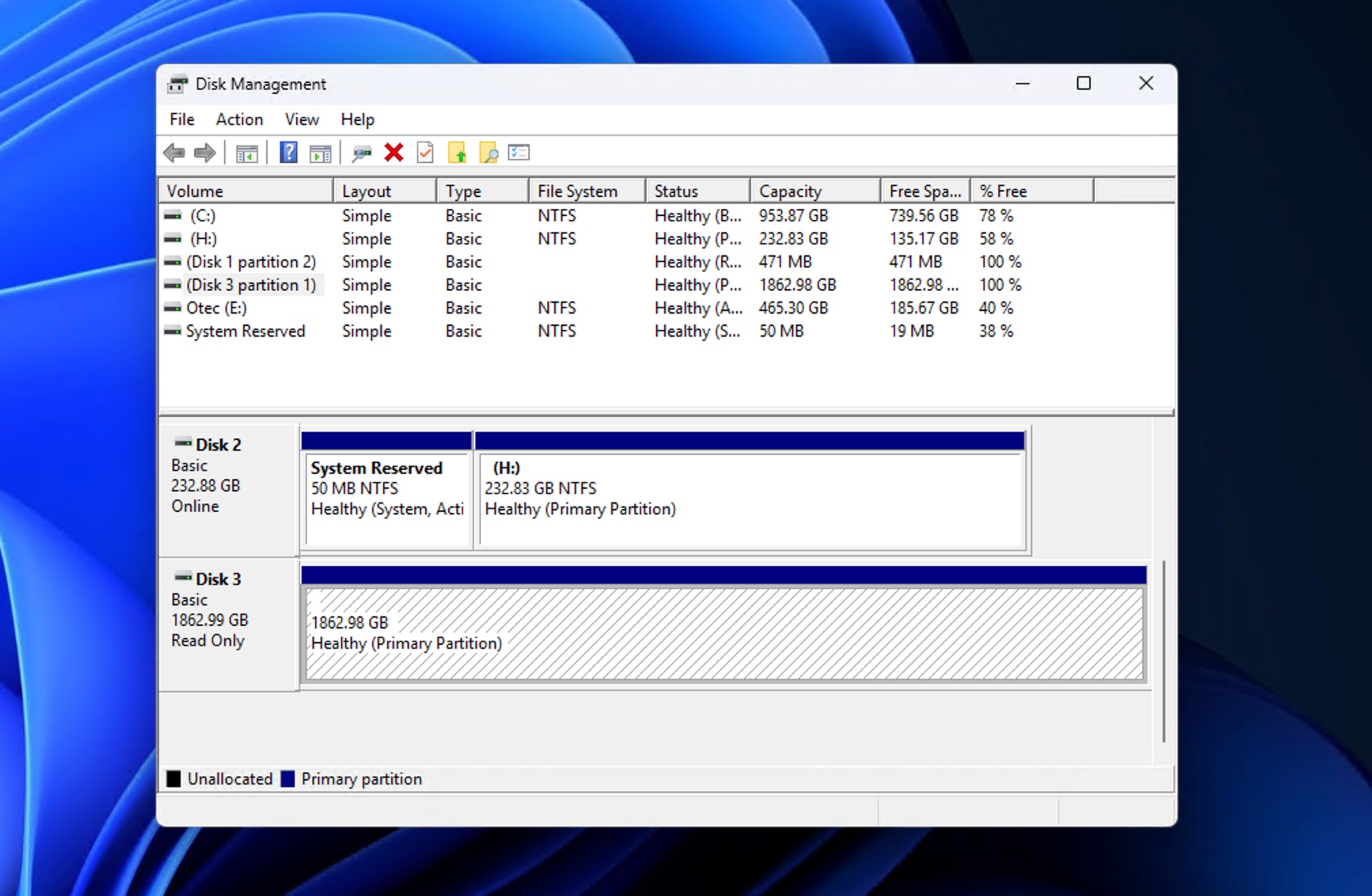 disk management wd
