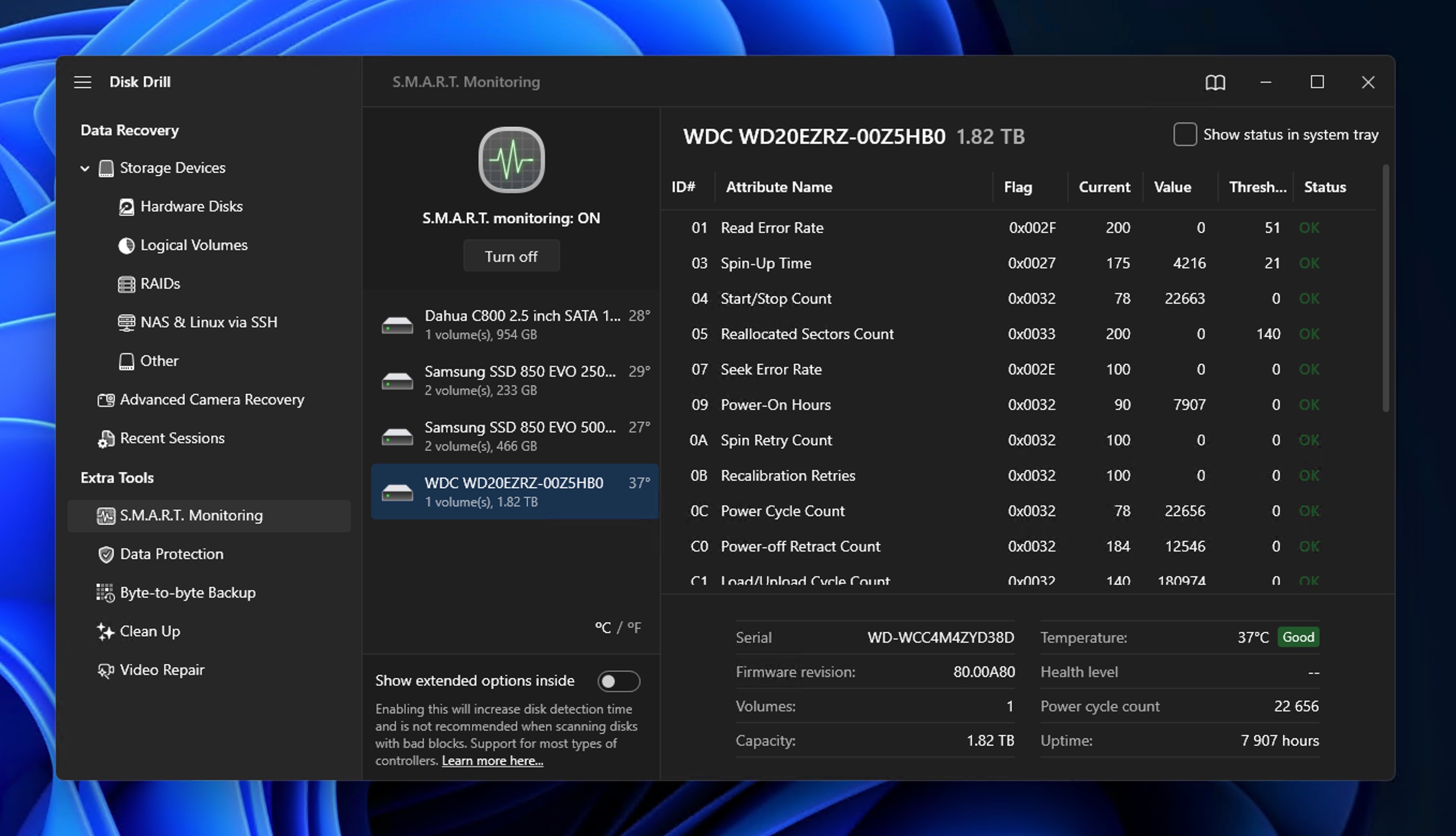wd smart values