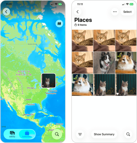 Maps Collection in the Photos app