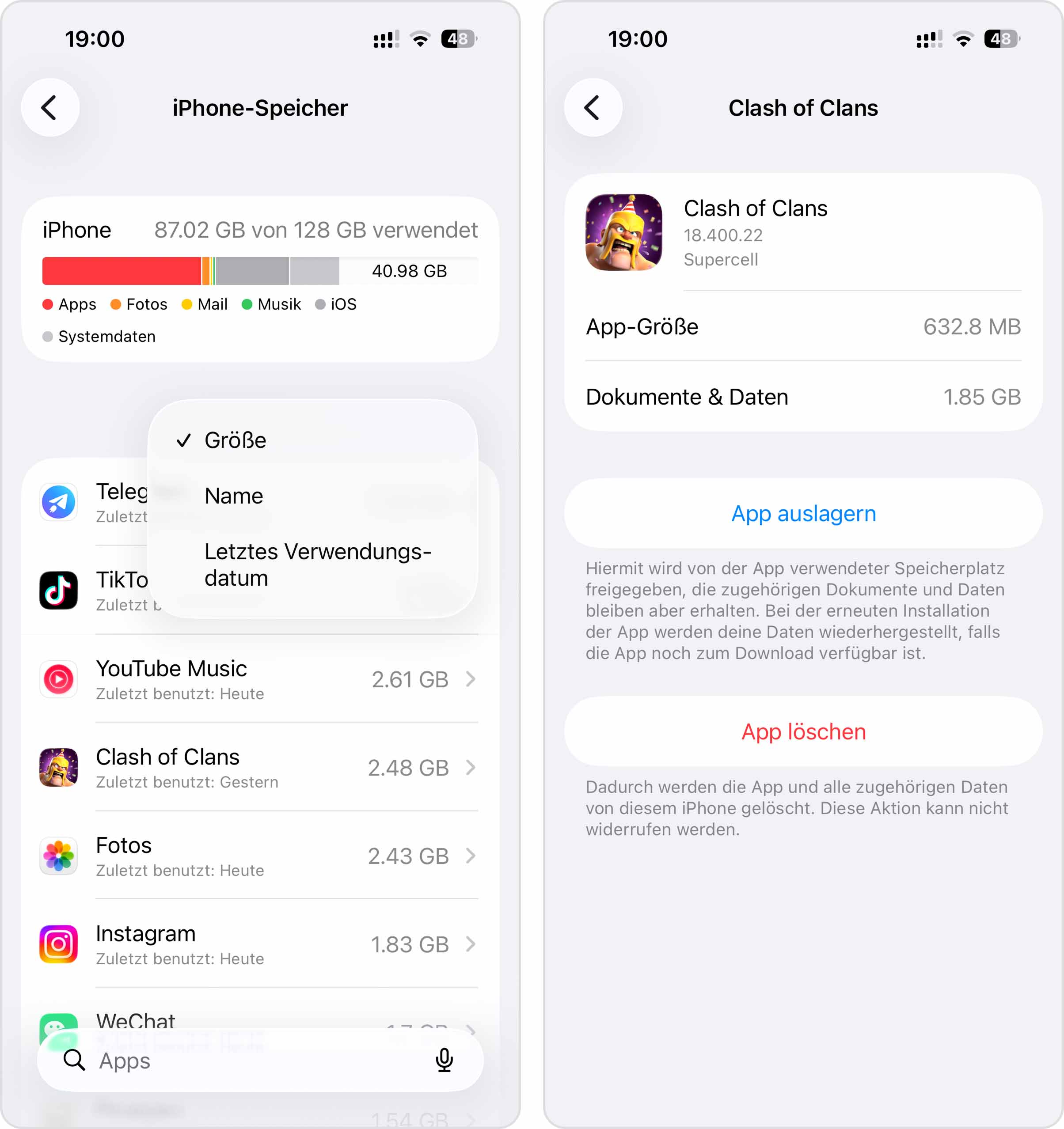 App vom iPhone löschen