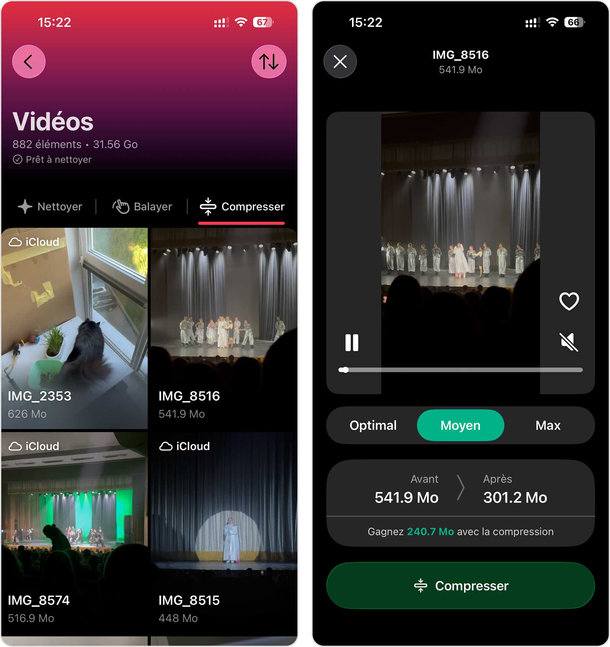 Compressez vos vidéos avec Clever Cleaner