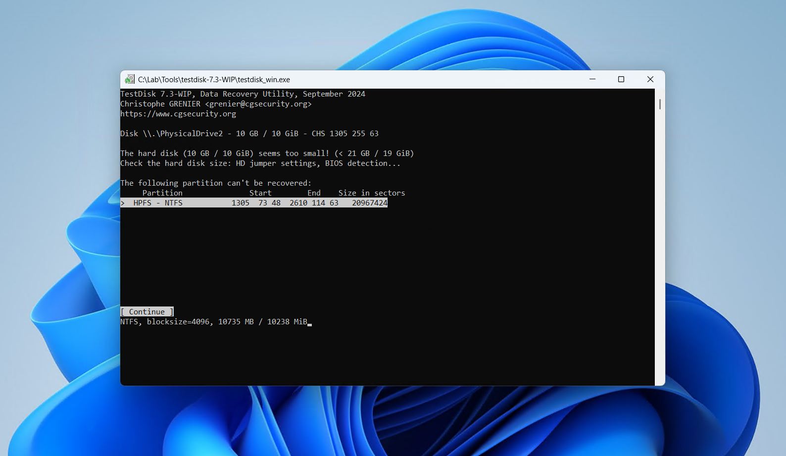 Continuing to the next screen.