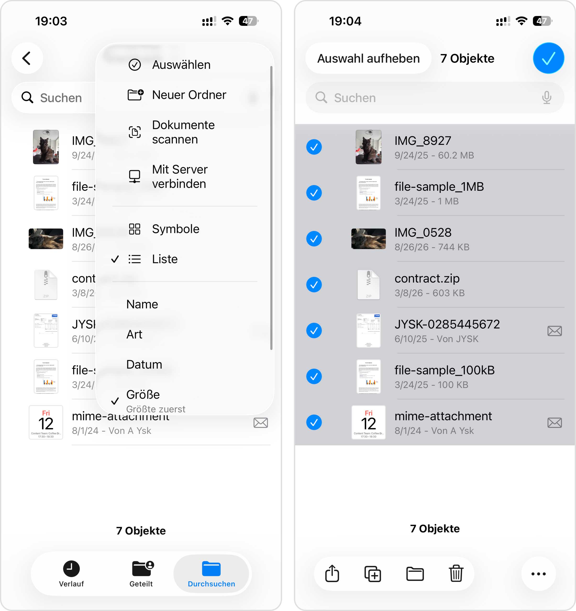 Downloads vom iPhone entfernen