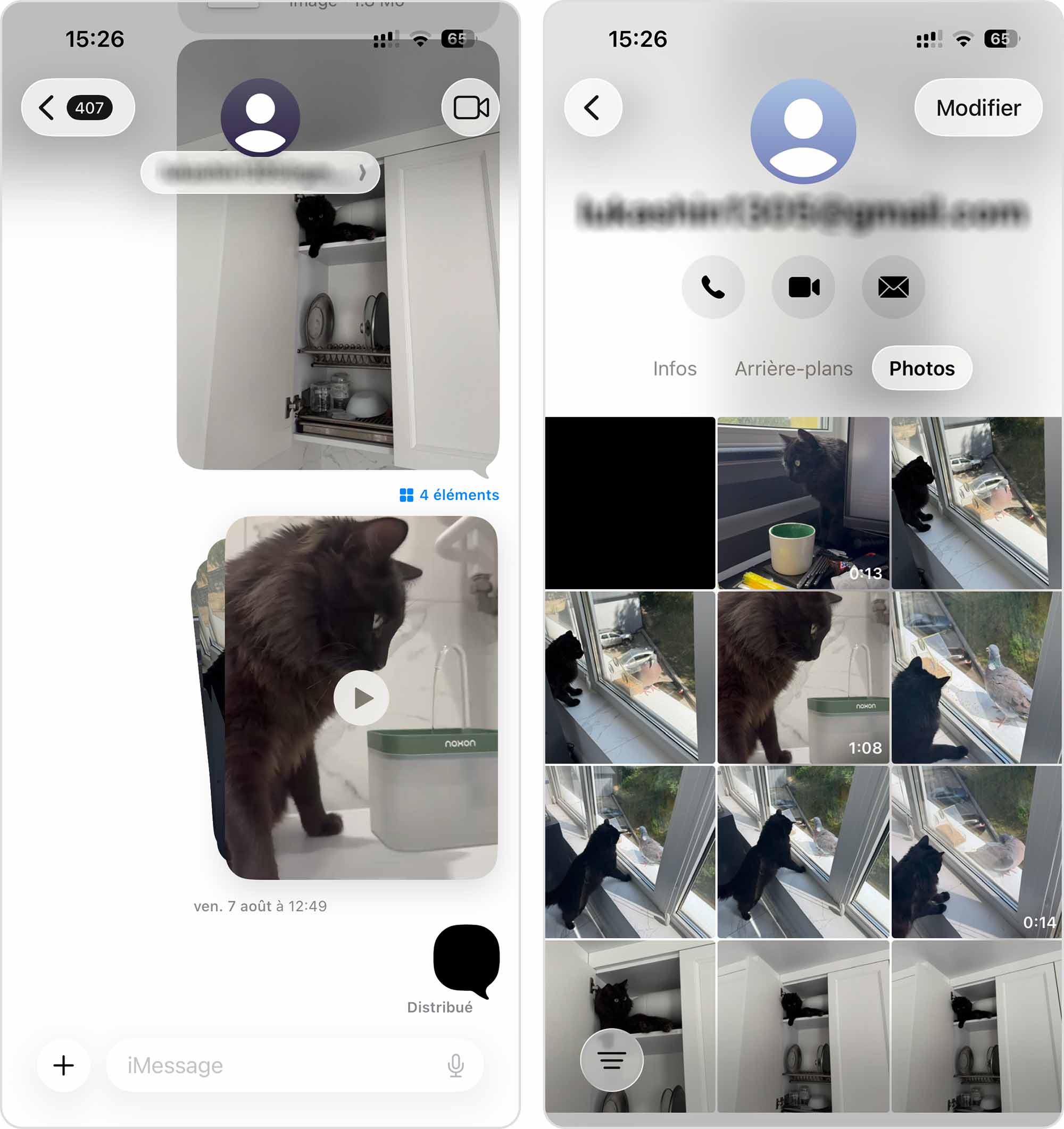 ouvrir les pièces jointes dans la conversation