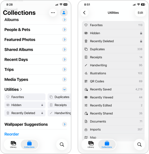 Duplicates utility in the Photos app