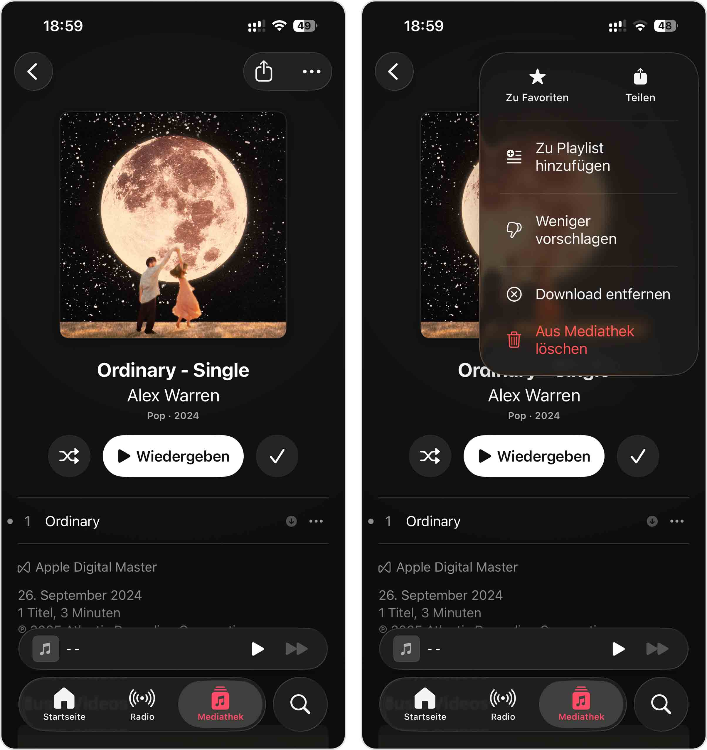 Musik aus Downloads entfernen