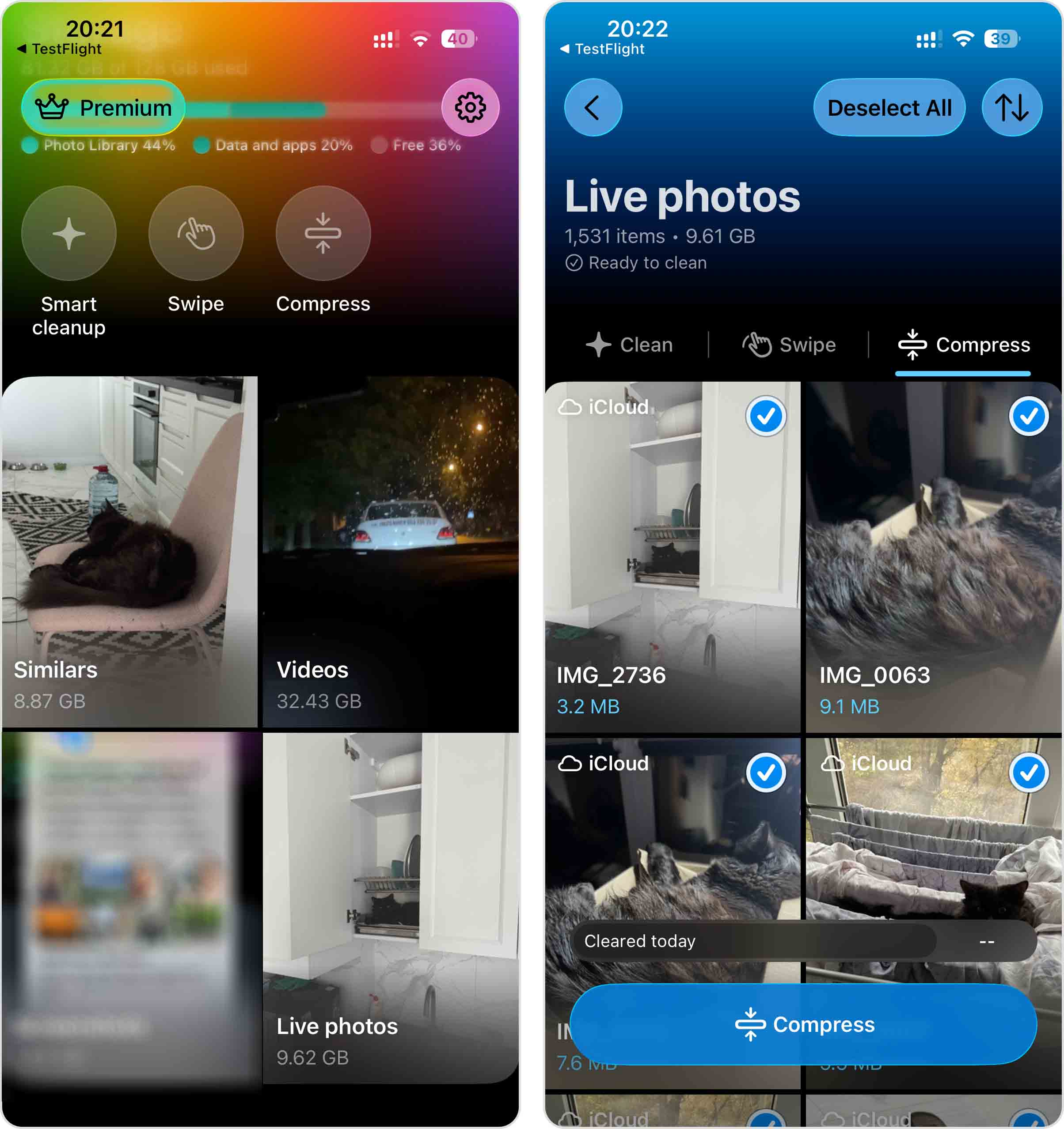Sélectionner des Live Photos à convertir en images fixes