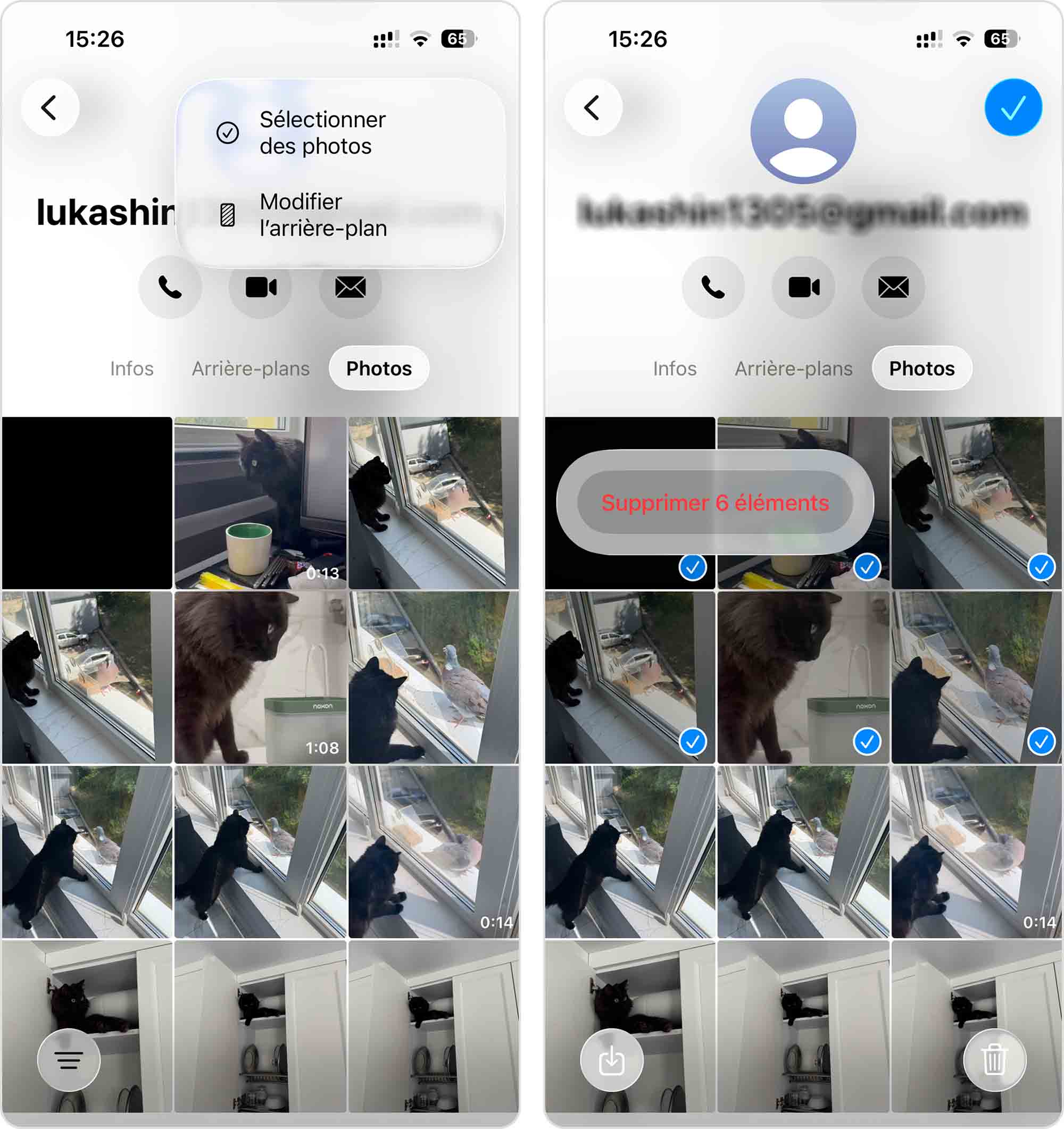 Supprimer les pièces jointes dans l'application Messages