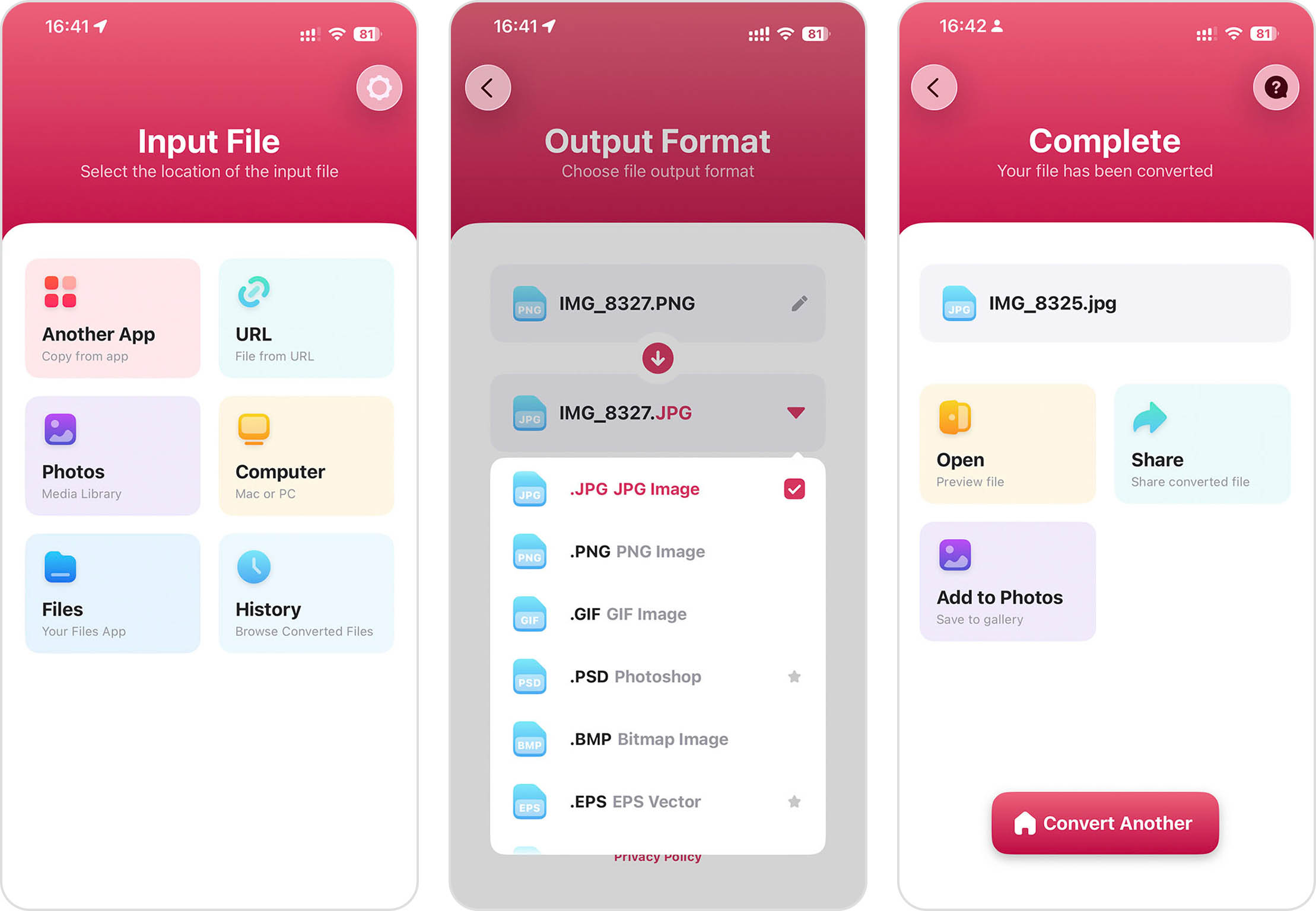 The Image Converter app