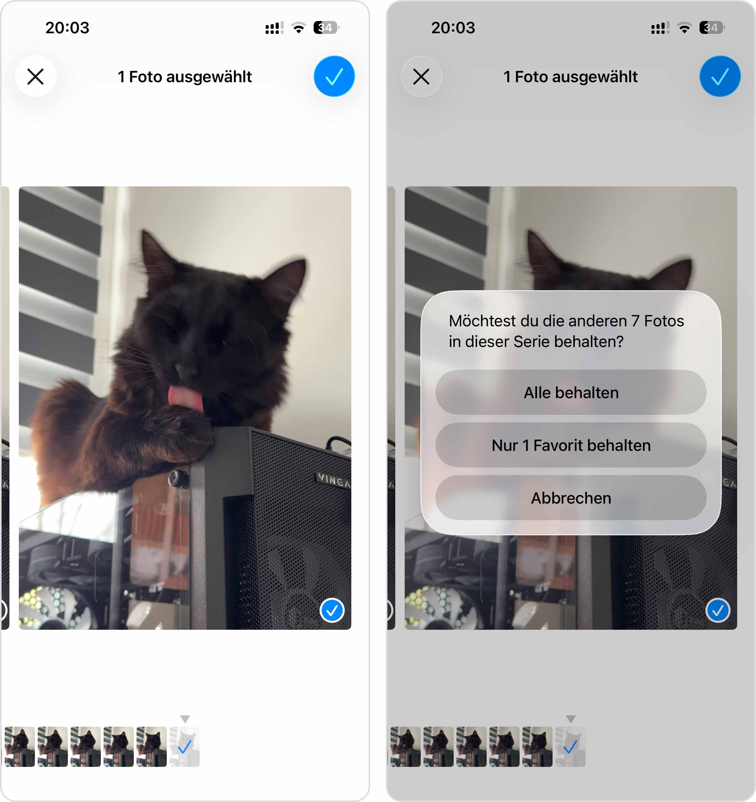 links 1 Foto aus der Serienaufnahme
