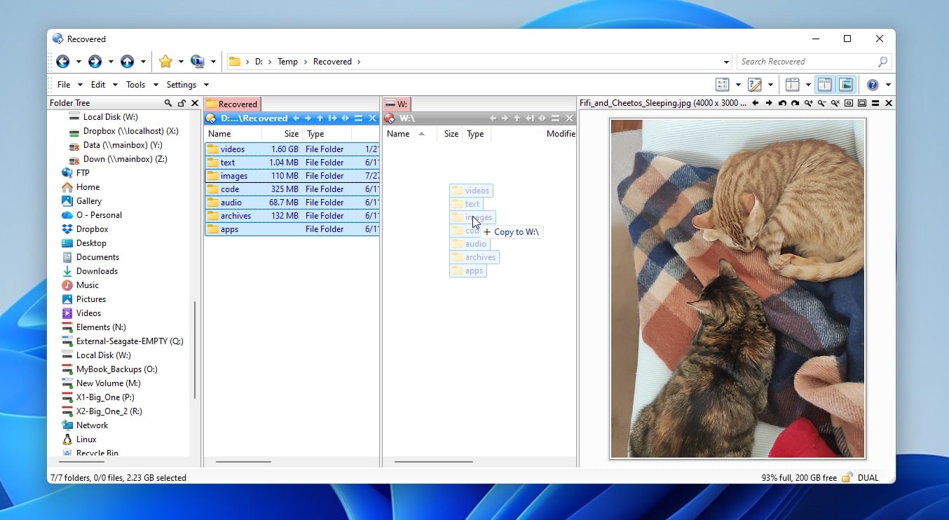 Copy Recovered Files to ReInitialized Disk