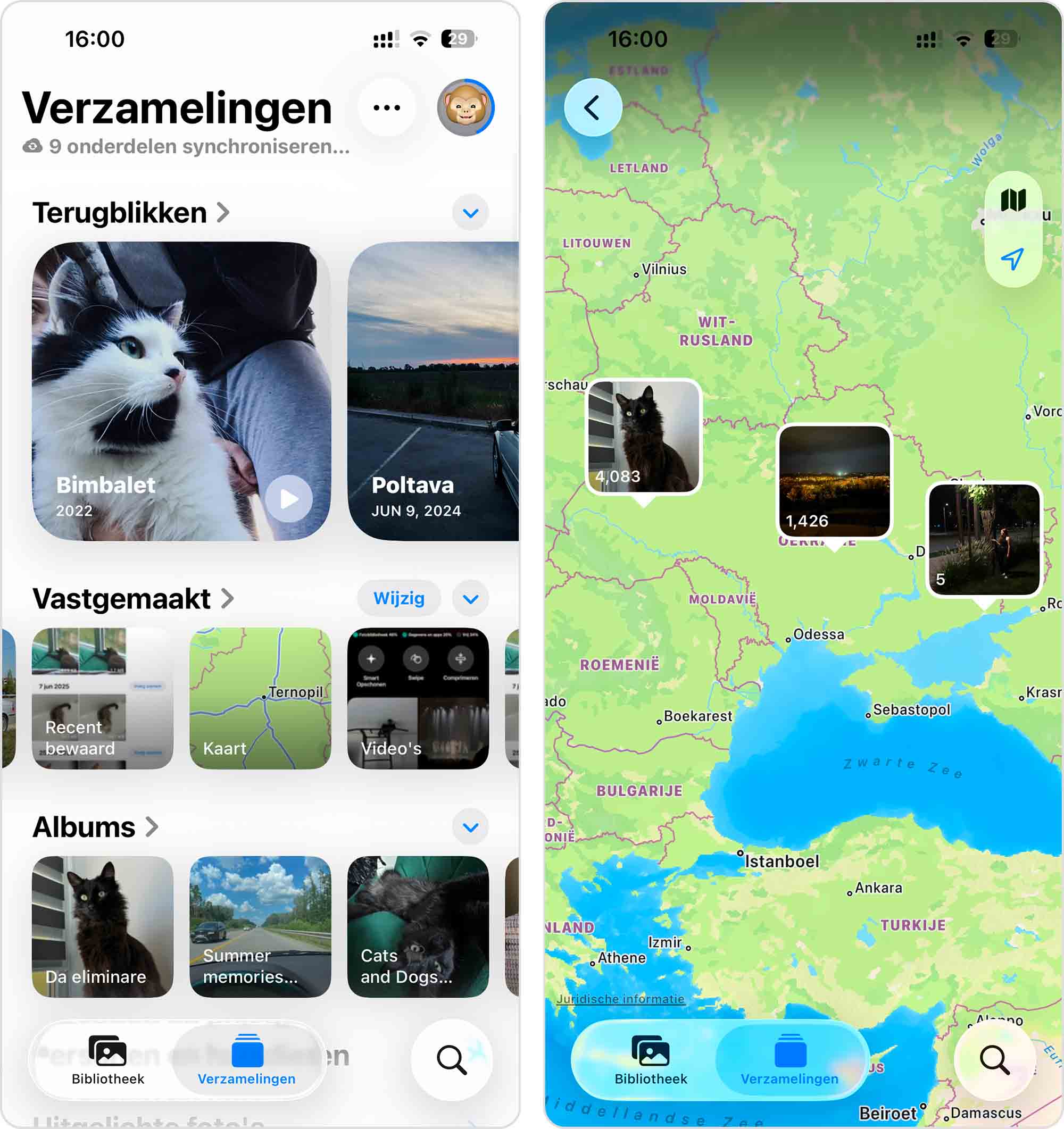foto s op de kaart bekijken